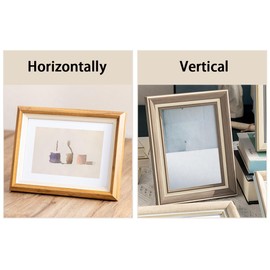 marysgift 8x6 Photo Frame 15.3x20.4cm Picture Frame Clear Plexiglass Front Tabletop Portrait or Landscape Living Room Hallway Home Office Decor (Walnut,8")