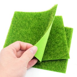 Nice purchase Artificial Moss Simulation Fake Green Plants Grass for Party Patio Lawn Micro Landscape Decoration Flowers Grass DIY Crafts (4 pcs 6''×6'')