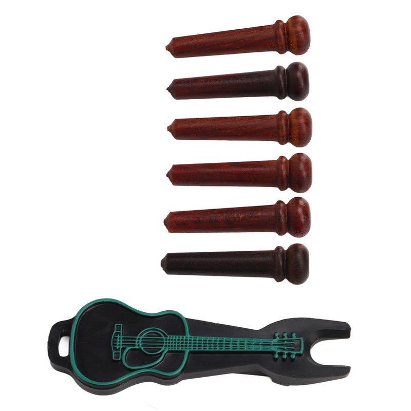 6Pcs Guitar Pin Maple Delicate Professional Acoustic Guitar Bridge Pin