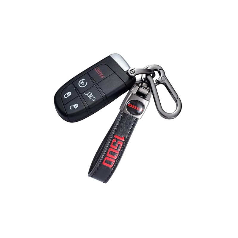 TVKJHG Genuine Leather Car Keychain for Dodge RAM 1500 Key
