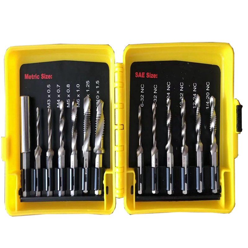 LLDSIMEX 13PCS Combination Drill Tap Bit Set Fit for Screw