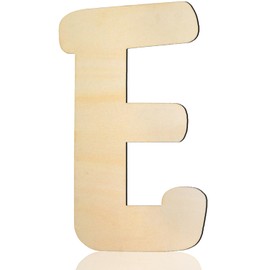 Wooden Letters 8 Inch Wood Letter E 1/5 Inch Thick Cutouts Unfinished Wooden Alphabet Letters for Wall Decor Crafts DIY Painting Birthday Party Nursery Holiday Large Home Decorations