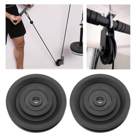 ECSiNG 4x 90mm Gym Pulley Wheel Bearing Pulleys for Gym Fitness Equipment Cable Machine Wearproof Spare Part and DIY Home Gym Equipment
