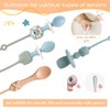 SMAutoLife Toddler Utensils，Silicone Stretch Lids for fork and spoon,Holder Strap