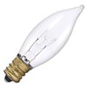 Bulbrite Incandescent CA8 Candelabra Screw Base (E12) Light Bulb, 15