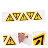 Hohopeti 5 Pcs Triangle Exclamation Mark Stickers High Visibility Warning