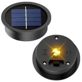 2 Pack Solar Light Replacement Tops(2.76 Inch Top, 2.36 Inch Bottom), Waterproof Replacement Solar Lantern Parts for Outdoor Hanging Lanterns DIY Table Lights Garden Patio Decor