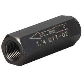 Hydraulic Check Valve 1/4" NPT Pump Oil 3000psi no Return Valve Single Way Carbon steel (1/4")