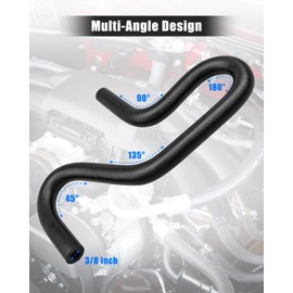 3/8" (10mm) U-Cut Molded Rubber Fuel Line Hose Elbow 45° 90° 135° and 180° Bends, Preformed Bend Flexible Fuel Line Tubing for Trucks Racing Cars Boats