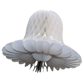 3-Pack Extra Large 24 Inch Honeycomb Tissue Paper Bell Decoration, White
