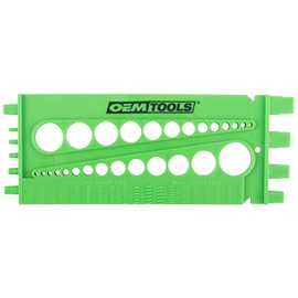 OEMTOOLS 26691 Nut Bolt Thread Gauge, Green Thread Checker and Bolt Size Gauge, Bolt Sizer with Thread Gauge, SAE and Metric Thread Gauge Reference