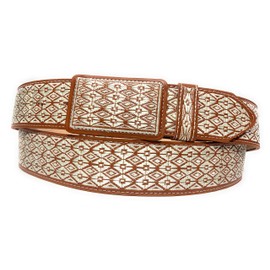 EL CHARRO Cinto Bordado, Men's Western Embroidered Pitiado Style Belt (38)