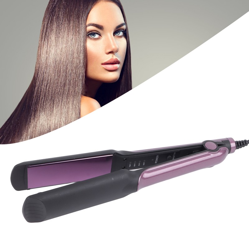 Hair Straightening Flat Iron Frizz Control Ceramics Adjustable Fast Heating