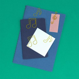Suck UK - Paper Clips Music | Gold Paperclips for Stationery Supplies | Large Paper Clips for Paperwork & School Stationery Set | paperclips metal | Cute Set Office & Home | Metal Notes & Organization