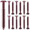 MorningRo 12 Pack Vinyl Shutter Fasteners Plastic Shutter Screws Window