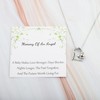 WUSUANED Mommy Of An Angel Heart Necklace Memorial Bereavement Gift