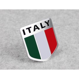 Generic Car Alloy Aluminum 3D Italy Italian Flag Emblem Badge Decals Sticker