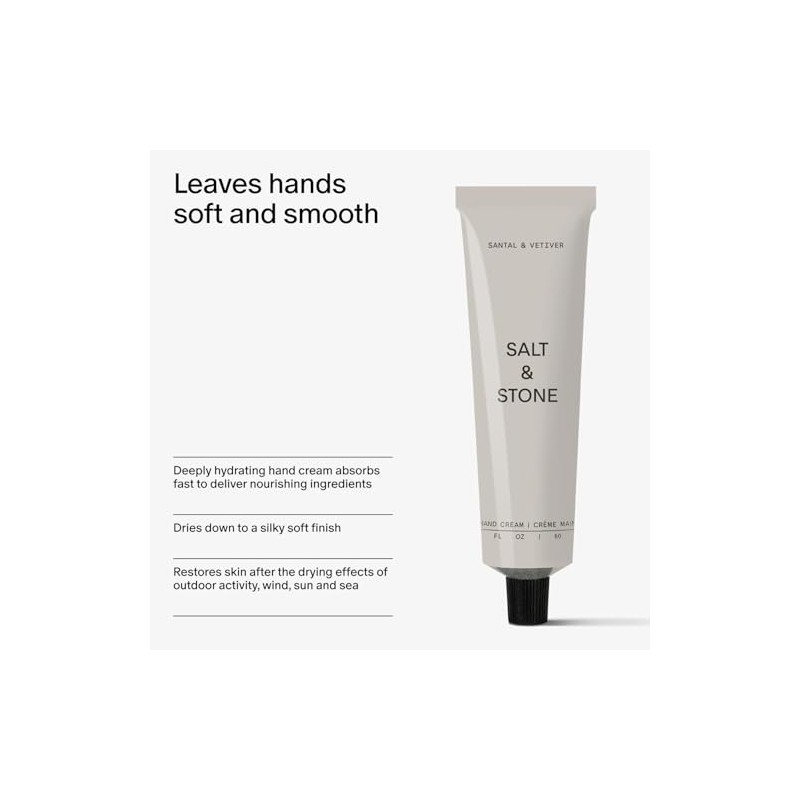 Salt Stone Crema Manos Mujeres Hombres Santal Vetiver Hidrata Nutre