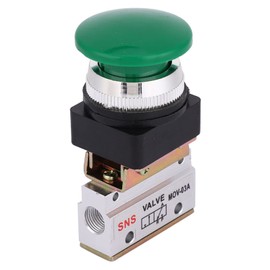 2 Position 3 Way G1/8 Pneumatic Mechanical Valve Push Button Switch Control Valve, Buttons and Indicators