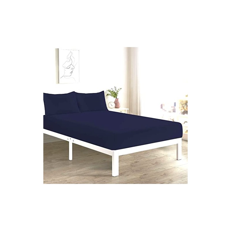 Fitted Bed Sheet With FREE MATCHING 2 X PILLOW CASES