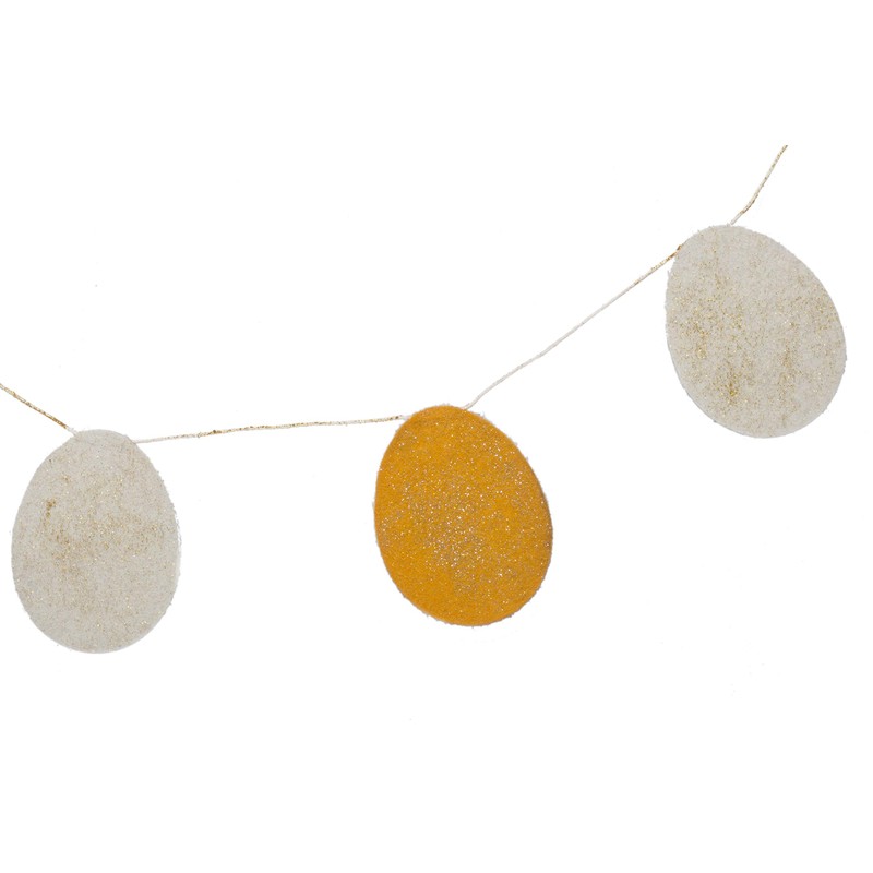 De Kulture Handmade Premium Wool Felt Easter Spoon Egg Garland
