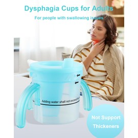 SavvyBloom Dysphagia Cups for Adults 5cc 10cc 15cc, Spill Proof Cups for Adults Elderly People with Swallowing Issues, Dysphagia Regulating Drinking Cup to Prevent Choking (Green)