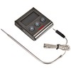 Metaltex Digital Kitchen Thermometer with Probe and Timer, Stainless Steel,