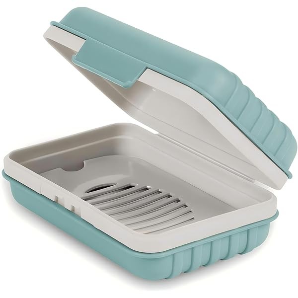 Quatish Bar Soap Holder Dish 1 Pack for Shower, Travel