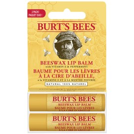 Burt's Bees 100% Natural Moisturizing Lip Balm, Beeswax - 2 Tubes, 2 Count, Value Pack