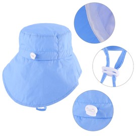 Children's Outdoor Sun Hats for Boys and Girls, Sun Hats for Fishermen, Suitable for Children Aged 1-5 Years Old (US, Age, 2 Years, 5 Years, Blue)