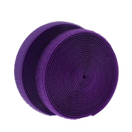 IHKFILAN 5 Yards Sew On Hook and Loop Tape Fastening Nylon Fabric Tape with Non-Adhesive for DIY Craft Interlocking Tape Sewing Fasteners (3/4''Wide, 5 Yard Hook + 5 Yard Loop) for Roll,Purple