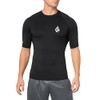 Volcom Men's Standard Solid UPF 50+ Short Sleeve Rashguard, Black