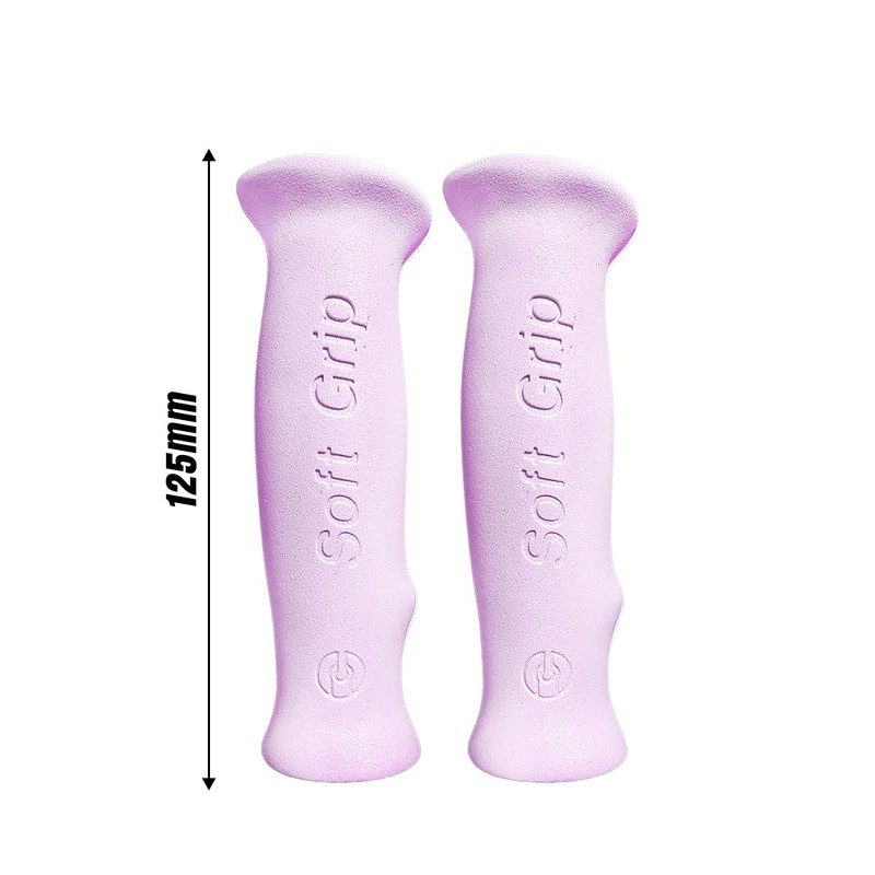 Puños Bicicleta Vintage Ergonómicos Hule 125mm (Rosa)