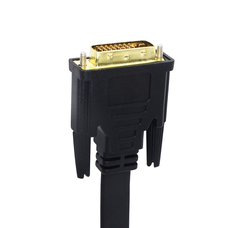 CERRXIAN 1FT Flat Slim High Speed Bi-Directional DVI (24+1) Male