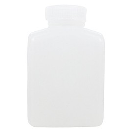 Nalgene HDPE Plastic Wide Mouth Square Storage Bottle - 16 oz. - Clear