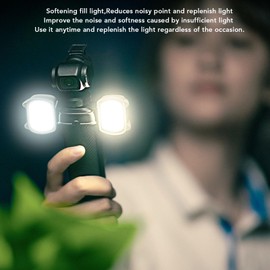 Magnetic Fill Light for DJI Pocket 3, Adjustable Brightness Color Temp Video Light, Auxiliary Lighting Filming Light for DJI Pocket 3 Accessories