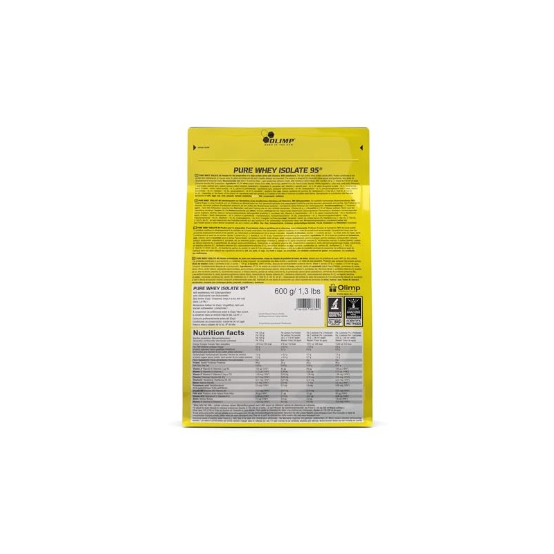 Olimp Pure Whey Isolate 95 Proteinpulver - Premium Molkenprotein-Isolat, Reich
