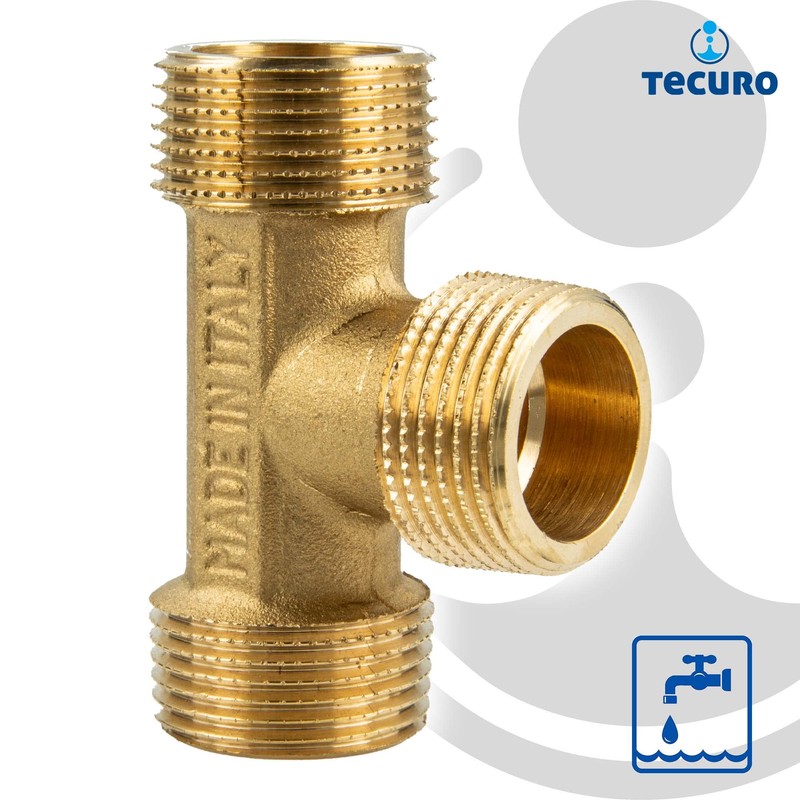 tecuro CW617N T-piece on all sides male thread G 1/2