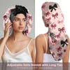 Cabreche Long Satin Hair Braid Bonnet for Sleeping Double Layer