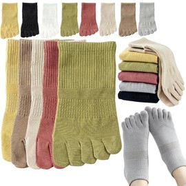 AQZXA Women's Five Toe Socks, Spring and Summer, 5 Pair Set, 5 Toe Socks, Ankle Length, Breathable, Cotton, Durable, Thin, Stylish, Moisture Wicking, Quick Drying, Antibacterial, Odor Resistant