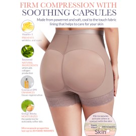 Curveez Fajas Colombianas Reductoras Levanta Cola Post Surgery Shorts Pantie Cocoa L