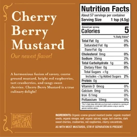 Brownwood Farms Flavored Mustard, Made in Small Batches, Sweet, Hot, Creamy and Delicious, From the Great Lakes Region (Cherry Berry, 10 Ounce)