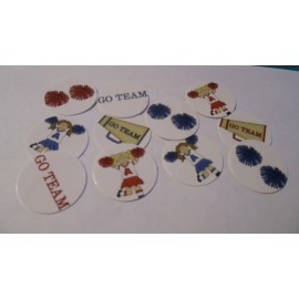 Unbranded Pre Cut One Inch Bottle Cap Images Cheer Cheerleader Go Team  Free Ship - photo, 25 images