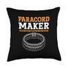 Paracord Bracelet Maker Survival Gear Crafting Enthusiast Throw Pillow