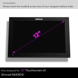 INNOSURE Premium Tempered Glass Screen Protector designed for Simrad NSX 3012 Fishfinder Chartplotter 12-Inch Touchscreen Accessories 9H Anti Scratch (HD Clear)