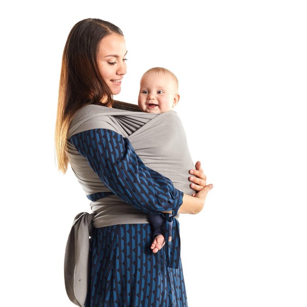 Boba Wrap Baby Carrier, Serenity Light Grey - Original Stretchy Infant Sling, Perfect for Newborn Babies and Children up to 35 lbs