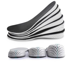 3 piezas Plantillas para Aumentar La Altura, Medias Almohadillas Invisibles para Aumentar La Altura de 2, 3, 4cm, Absorbentes Del Sudor y Transpirables, Adecuadas para Hombres y Mujeres