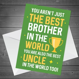 RED OCEAN Worlds Best Brother And Uncle Birthday Card For Brother Birthday Card For Him Men