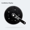 DJC 144BCD Round Chainring Fixed Gear Fixie Track Bike 47T