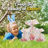 Fun Express Fun Express Jumbo Cellophane Bags for Gift Baskets - Set of 12 Cellophane Bags for All Your Easter Needs - Elevate Your Gift Presentation with Style - Secure Your Baskets, Easter Elegance